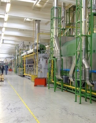 Industrial process facility where dust is properly collected and filtered.